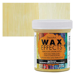 DecoArt Wax Effects Acrylic Paint - Aged Beeswax, 4 oz Jar and swatch