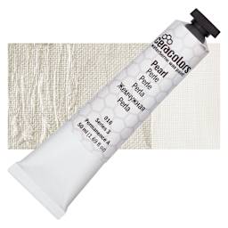 Ceracolors Waterborne Wax Paint - Pearl 50 ml Tube and Swatch