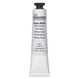 Ceracolors Waterborne Wax Paint - Warm White, 50 ml - front