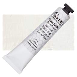 Ceracolors Waterborne Wax Paint - Warm White - Tube and Swatch