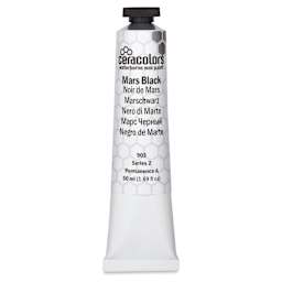 Ceracolors Waterborne Wax Paint - Mars Black, 50 ml - front