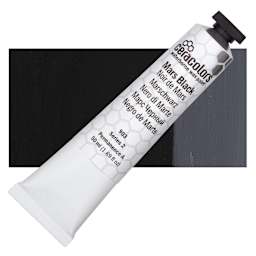 Ceracolors Waterborne Wax Paint - Mars Black, 50 ml Tube and Swatch