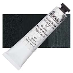 Ceracolors Waterborne Wax Paint - Carbon Black - Tube and Swatch
