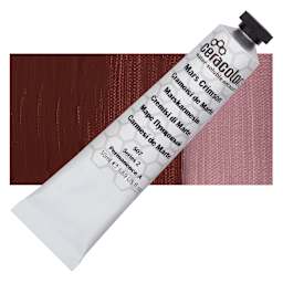 Ceracolors Waterborne Wax Paint - Mars Crimson 50 ml Tube and Swatch