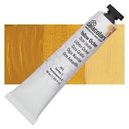 Ceracolors Waterborne Wax Paint - Yellow Ochre - Tube and Swatch