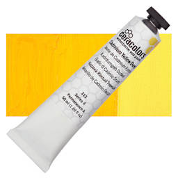 Ceracolors Waterborne Wax Paint - Cadmium Yellow Deep - Tube and Swatch