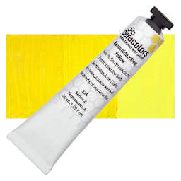 Ceracolors Waterborne Wax Paint - Benzimidazolone Yellow - Tube and Swatch