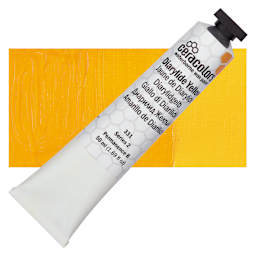 Ceracolors Waterborne Wax Paint - Diarylide Yellow, 50 ml - Tube and Swatch
