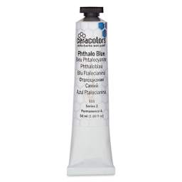Ceracolors Waterborne Wax Paint - Phthalo Blue, 50 ml - front