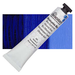 Ceracolors Waterborne Wax Paint - Ultramarine Blue - Tube and Swatch