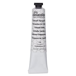 Ceracolors Waterborne Wax Paint - Cobalt Turquoise, 50 ml - front