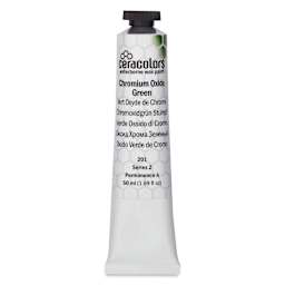 Ceracolors Waterborne Wax Paint - Chromium Green Oxide, 50 ml - front