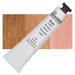 Ceracolors Waterborne Wax Paint - Brass - Tube and Swatch