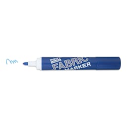 Marvy Fabric Marker - Blue, cap off