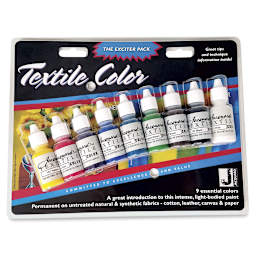 Jacquard Textile Color Exciter Pack -  Nine 1/2 oz Bottles in package