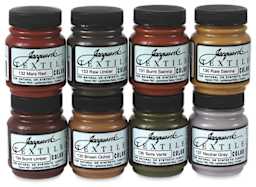 Jacquard Textile Color - Earth Tones, Set of 8 colors, 2.25 oz jars