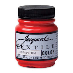 Jacquard Textile Color - Scarlet Red, 2.25 oz jar