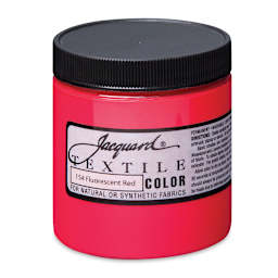 Jacquard Textile Color - Fluorescent Red, 8 oz jar