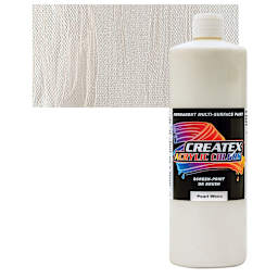Createx Acrylic - Pearlescent White, Quart and swatch