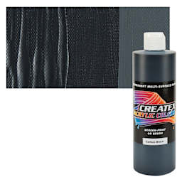 Createx Acrylic - Carbon Black, Pint and swatch