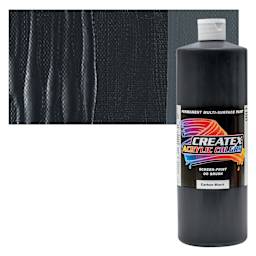 Createx Acrylic - Carbon Black, Quart and swatch