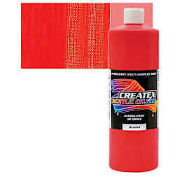 Createx Acrylic - Scarlet, Quart and swatch