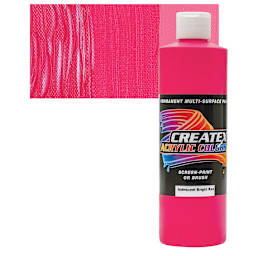 Createx Acrylic - Iridescent Bright Red, Pint and swatch