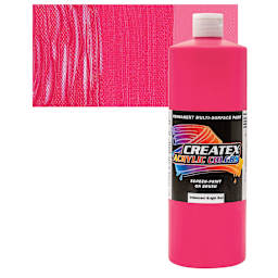 Createx Acrylic - Iridescent Bright Red, Quart and swatch