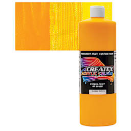 Createx Acrylic - Golden Yellow, Quart and swatch