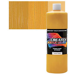 Createx Acrylic - Yellow Oxide, Quart and swatch