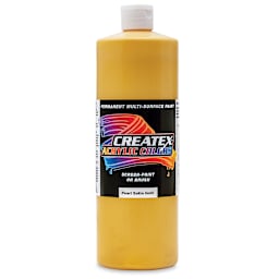 Createx Acrylics - Pearlescent Satin Gold, Quart
