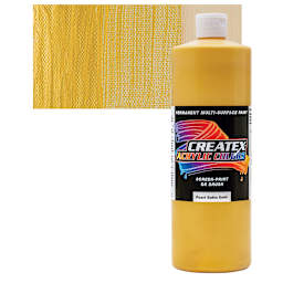 Createx Acrylic - Pearlescent Satin Gold, Quart and swatch