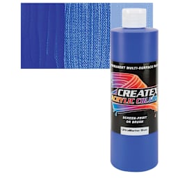 Createx Acrylic - Ultramarine Blue, Pint and swatch