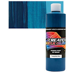 Createx Acrylic - Turquoise Hue, Pint and swatch