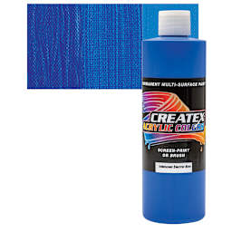 Createx Acrylic - Iridescent Electric Blue, Pint and swatch
