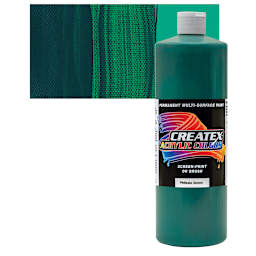 Createx Acrylic - Phthalo Green, Quart and swatch