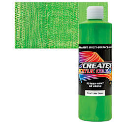 Createx Acrylic - Pearl Lime Green, Pint and swatch