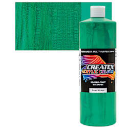 Createx Acrylic - Pearl Green, Quart and swatch