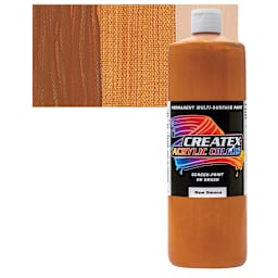 Createx Acrylic - Raw Sienna, Quart and swatch