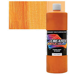 Createx Acrylic - Pearlescent Copper, Quart and swatch