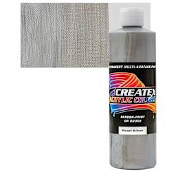 Createx Acrylic - Pearlescent Silver, Pint and swatch