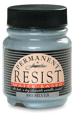 Jacquard Waterbased Resist - Front of Silver Jar shown