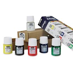 Pebeo Setacolor Fabric Paint - Opaque Assorted Colors, Set of 6