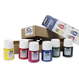 Pebeo Setacolor Fabric Paint - Light Fabrics, Set of 6