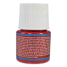 Pebeo Setacolor Fabric Paint - Passion Red, Shimmer, 45 ml bottle back