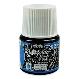 Pebeo Setacolor Fabric Paint - Onyx, Glitter, 45ml Bottle