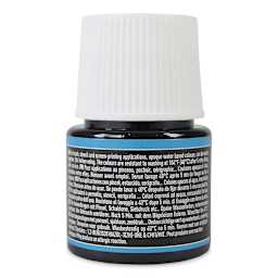 Pebeo Setacolor Fabric Paint - Black, Opaque, 45ml Bottle back