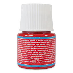 Pebeo Setacolor Fabric Paint - Cardinal Red, Light Fabric, 45ml Bottle back