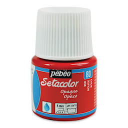 Pebeo Setacolor Fabric Paint - Red, Opaque, 45 ml bottle