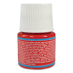 Pebeo Setacolor Fabric Paint - Vermilion, Opaque, 45ml Bottle back
